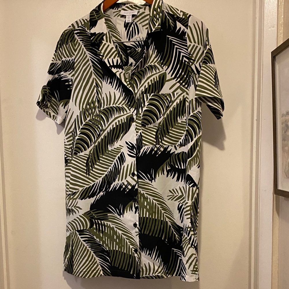 Tropical Leaf Print Women’s Drees